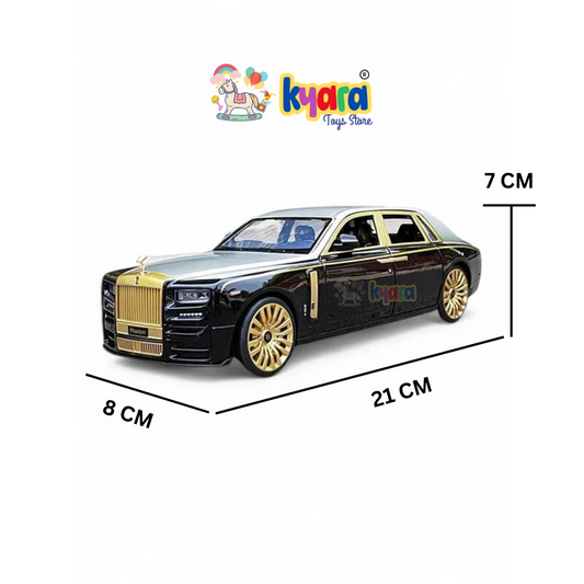 Rolls-royce Phantom Black-Silver 1:24 Diecast Scale Model Car