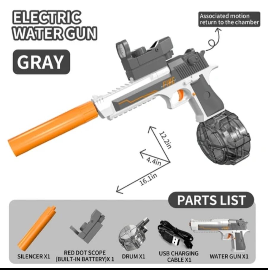 Desert Eagle-style electric automatic water gun
