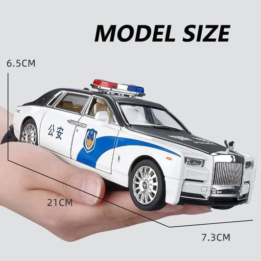 Rolls-royce Phantom Police 1:24 Diecast Scale Model Car