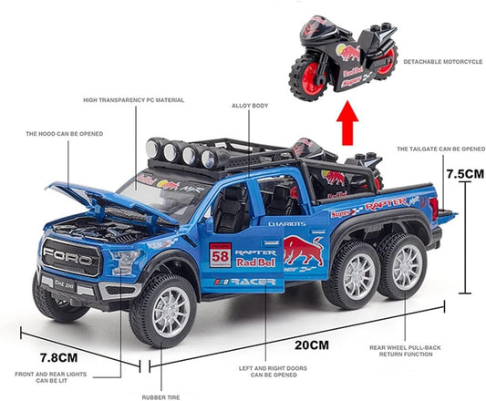 Ford Raptor Red Bull F150 1:24 Diecast Scale Model Car