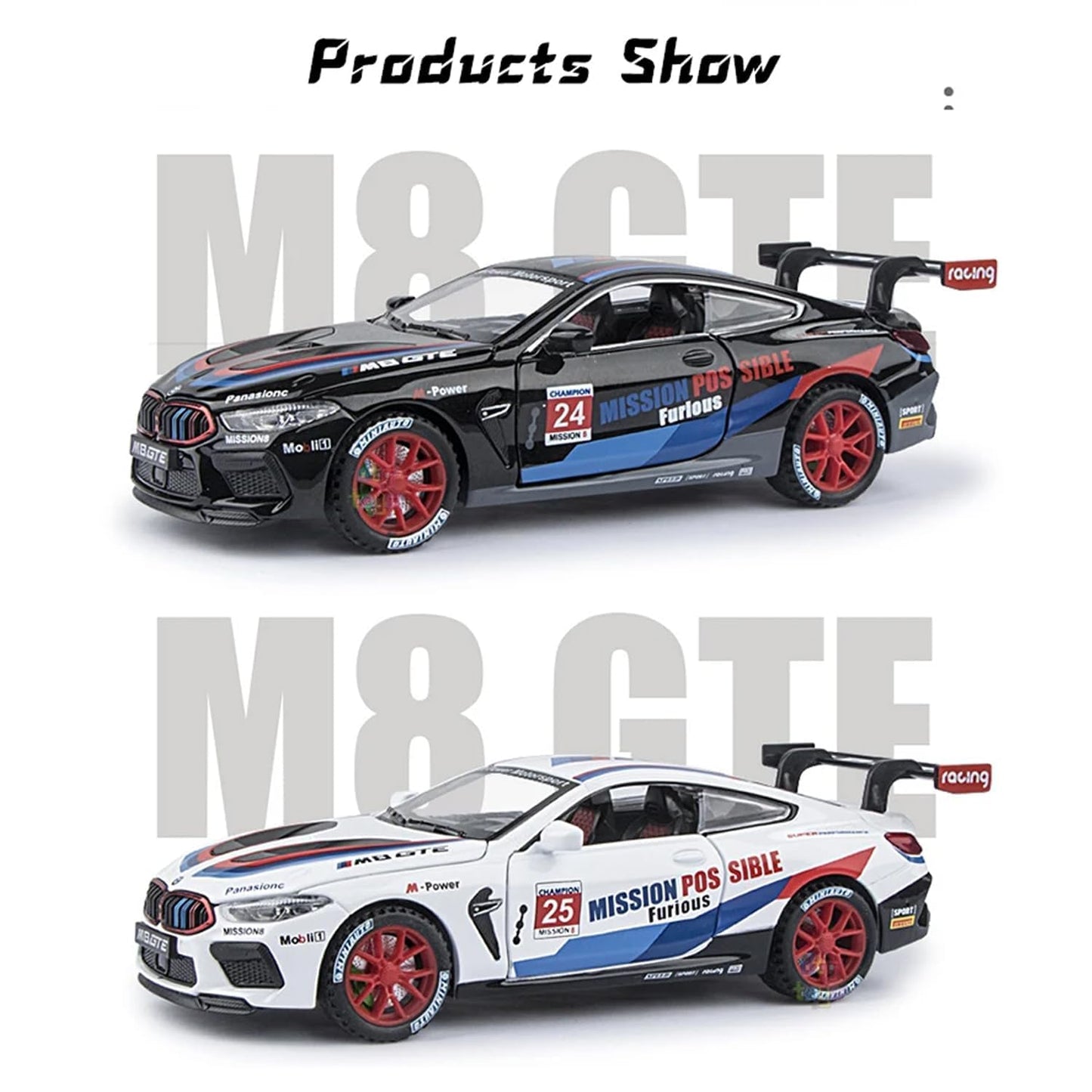Bmw M8 Gte 1:24 Diecast Scale Model Car
