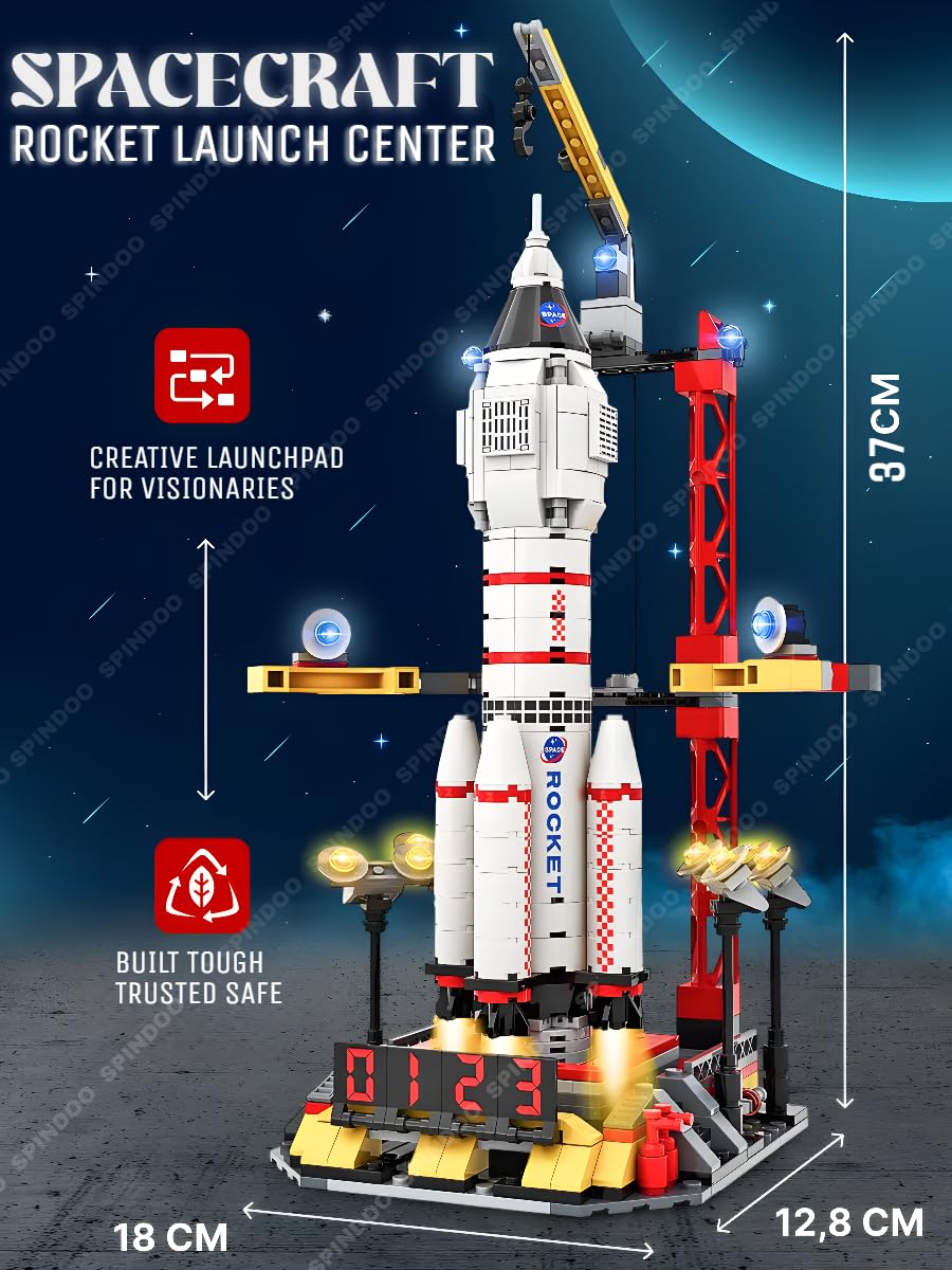 Space Rocket Launch Control Center Building Block Set