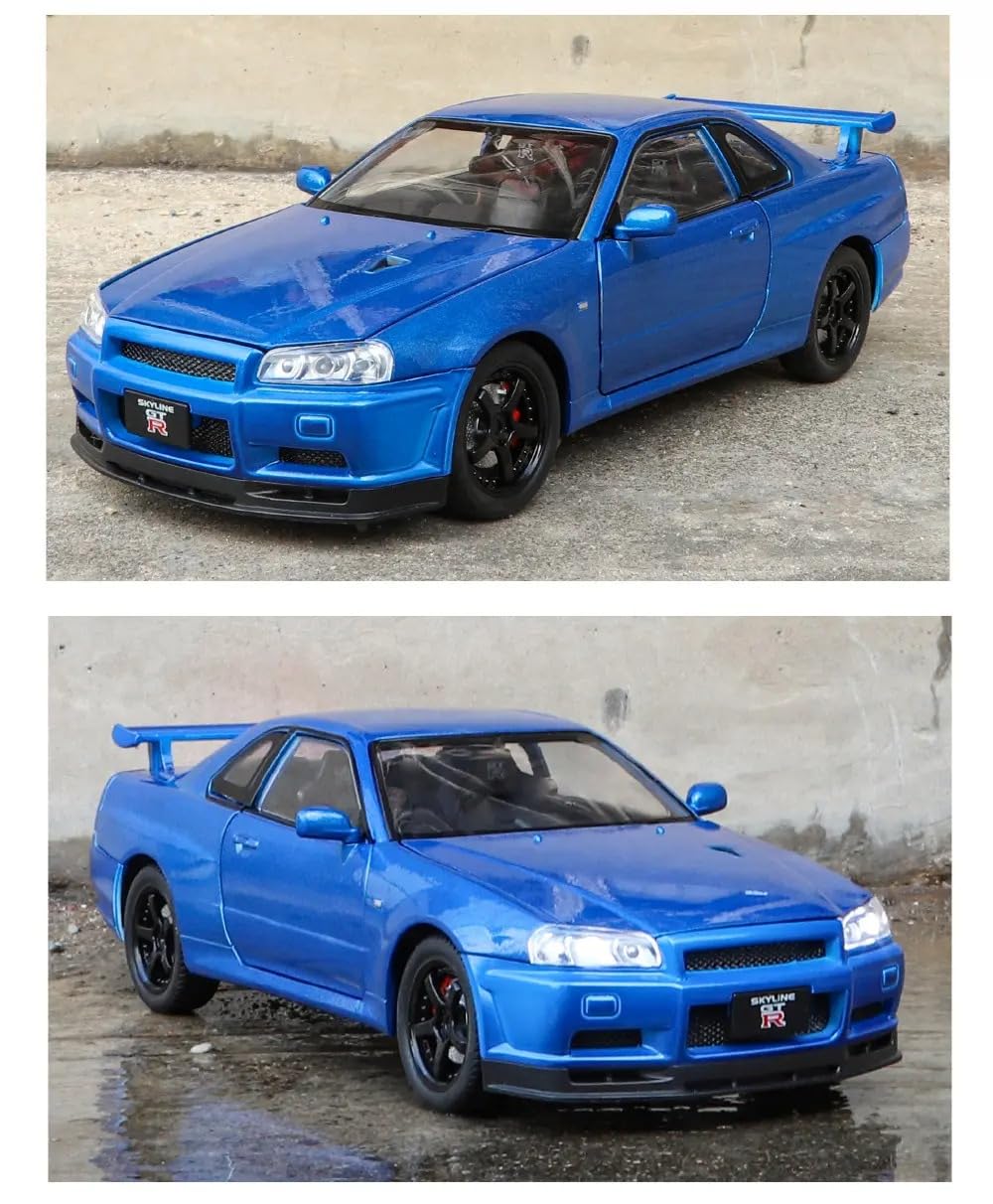 Nissan Skyline GT-R R34 1:24 Diecast Scale Model Car