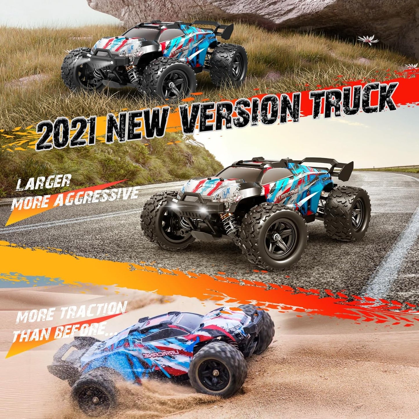 Hurricane radio-controlled (RC) high-speed remote control truck