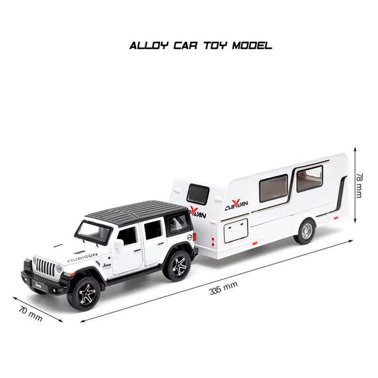 Wrangler Jeep Rubicon Trailer 1:24 Diecast Scale Model Car