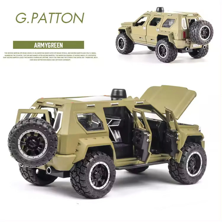 G-Patton Military Metal Toy Car 1:24 Diecast Scale Model