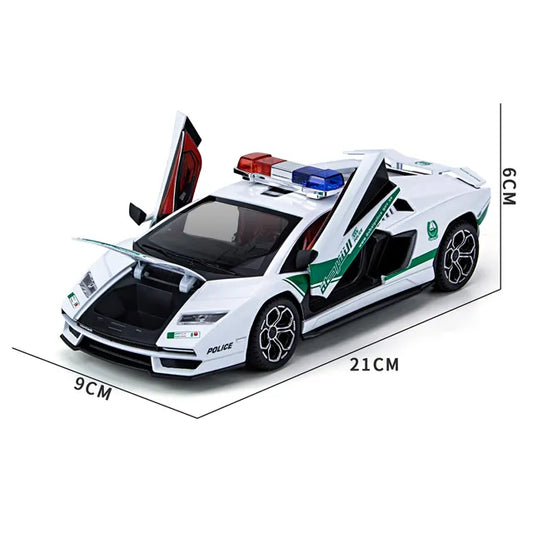 Lamborghini 800 Police 1:24 Diecast Scale Model Car