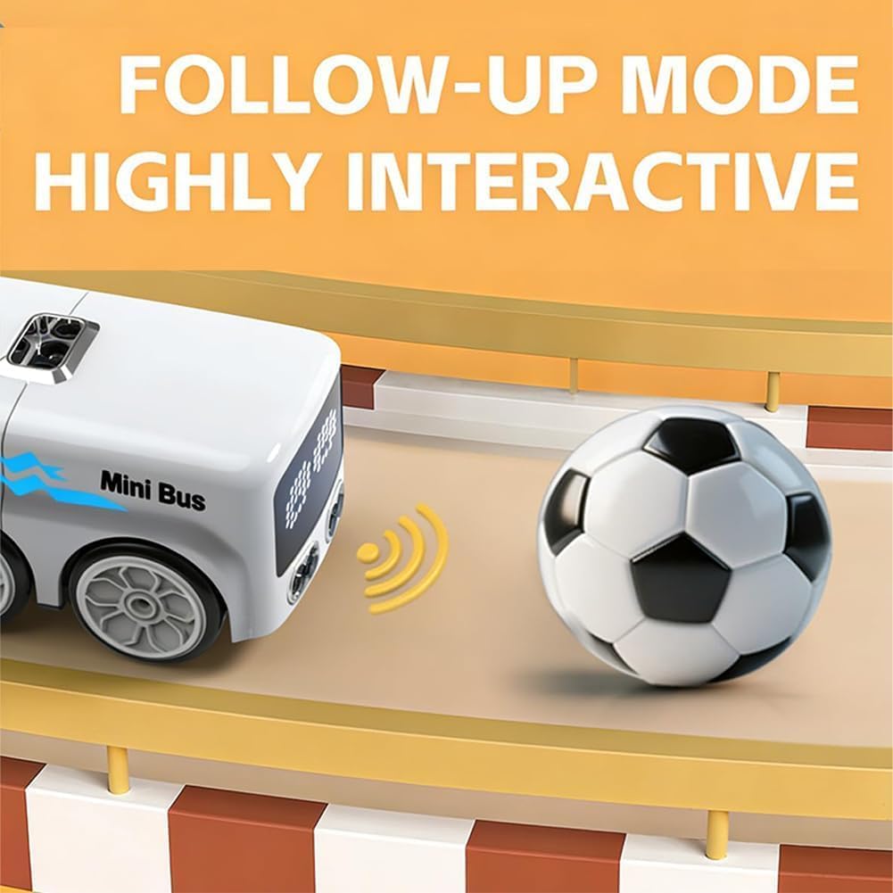 Magic Bus - Follow Line Car, Auto LED Expression Lights & 4 Play Modes