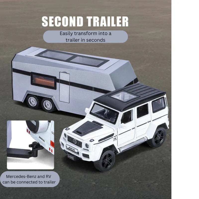 Mercedes-benz G63 Pick-up Trailer 1:24 Diecast Scale Model Car