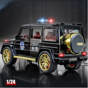 G Wagon Police Jeep 1:24 Diecast Scale Model Car