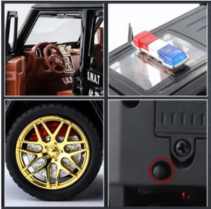 G Wagon Police Jeep 1:24 Diecast Scale Model Car