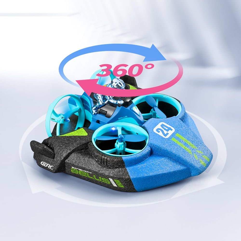 4DRC V24  3-in-1 Remote Control Hovercraft, Drone, and Race Car Water and Sky