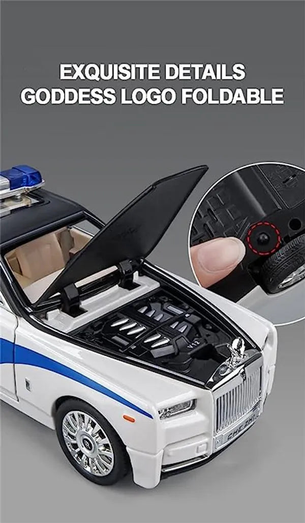 Rolls-royce Phantom Police 1:24 Diecast Scale Model Car