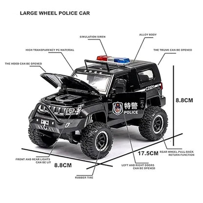 Jeep Police 1:24 Diecast Scale Model Car