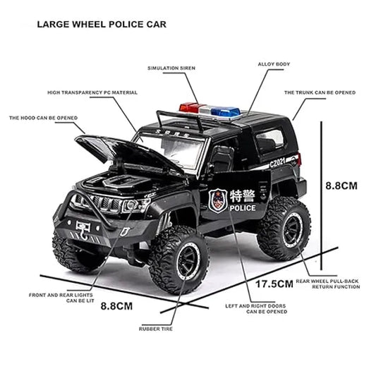 Jeep Police 1:24 Diecast Scale Model Car