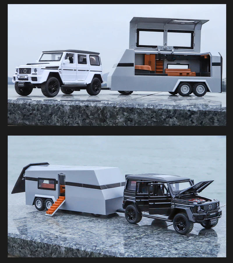 Mercedes-benz G63 Pick-up Trailer 1:24 Diecast Scale Model Car