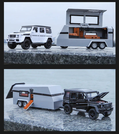 Mercedes-benz G63 Pick-up Trailer 1:24 Diecast Scale Model Car