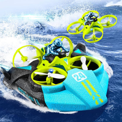4DRC V24  3-in-1 Remote Control Hovercraft, Drone, and Race Car Water and Sky