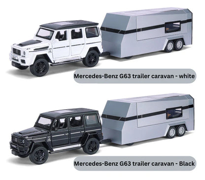 Mercedes-benz G63 Pick-up Trailer 1:24 Diecast Scale Model Car