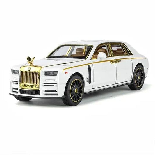 Rolls-royce Phantom White 1:24 Diecast Scale Model Car