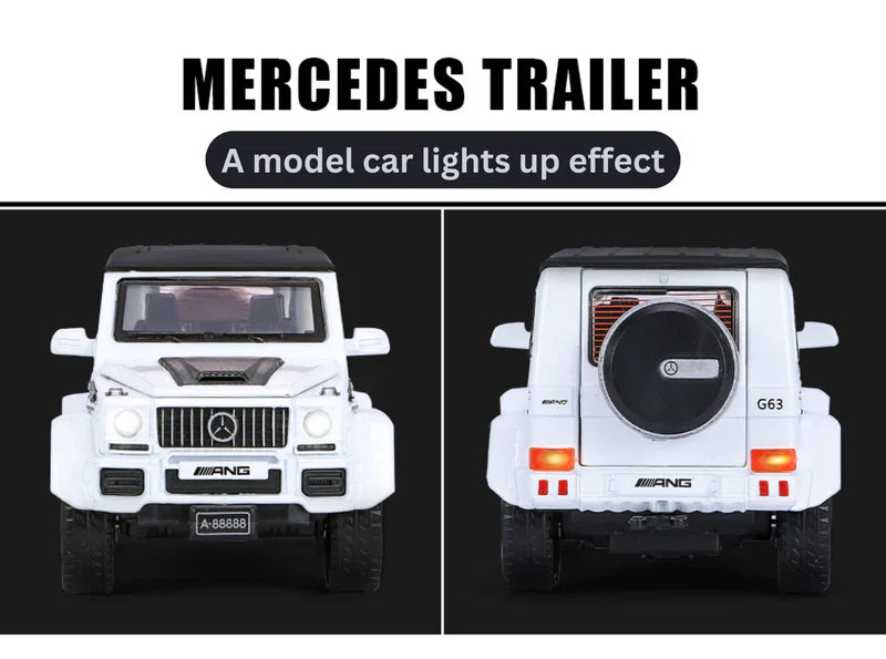 Mercedes-benz G63 Pick-up Trailer 1:24 Diecast Scale Model Car