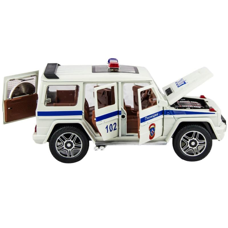 G Wagon Police Jeep 1:24 Diecast Scale Model Car