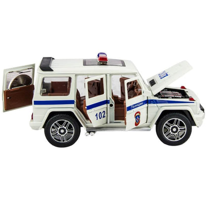 G Wagon Police Jeep 1:24 Diecast Scale Model Car