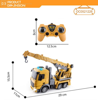 remote-controlled construction crane truck