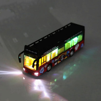 Double-Decker Sightseeing Bus Diecast Scale Model
