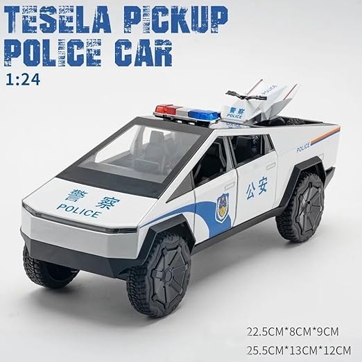 Tesla Cyber Police Truck 1:24 Diecast Scale Model Car