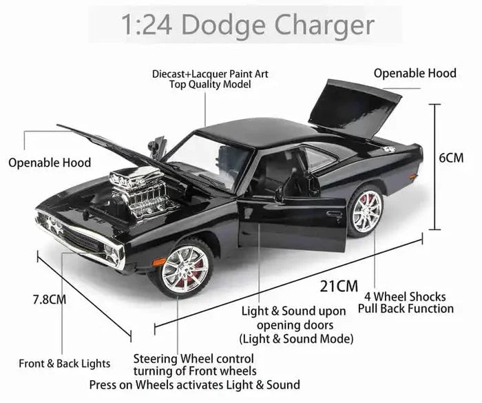 Dodge Charger 1970 Fast & Furious 1:24 Diecast Scale Model Car
