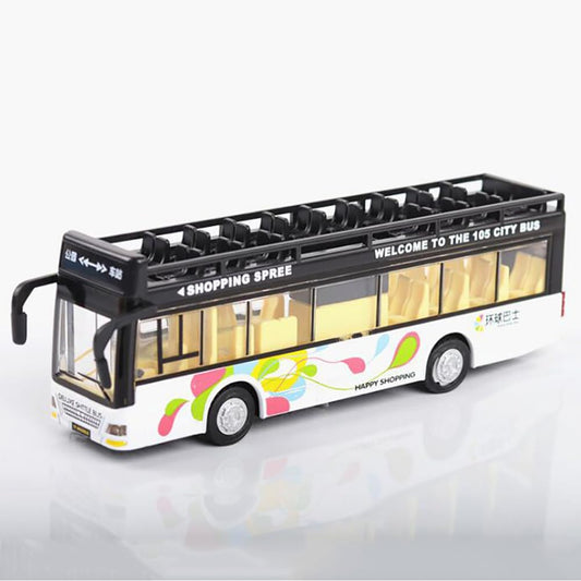 Double-Decker Sightseeing Bus Diecast Scale Model