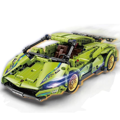 Pull Back Racing Car Building Block Set 1:18 diecast scale model