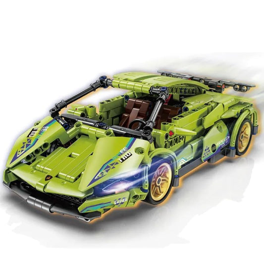Pull Back Racing Car Building Block Set 1:18 diecast scale model
