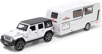 Wrangler Jeep Rubicon Trailer 1:24 Diecast Scale Model Car