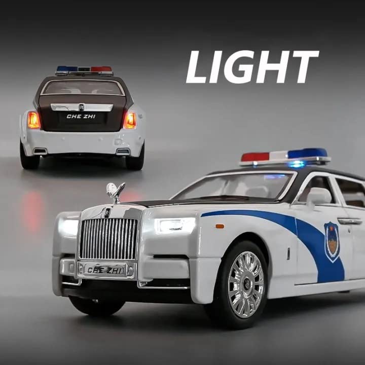 Rolls-royce Phantom Police 1:24 Diecast Scale Model Car