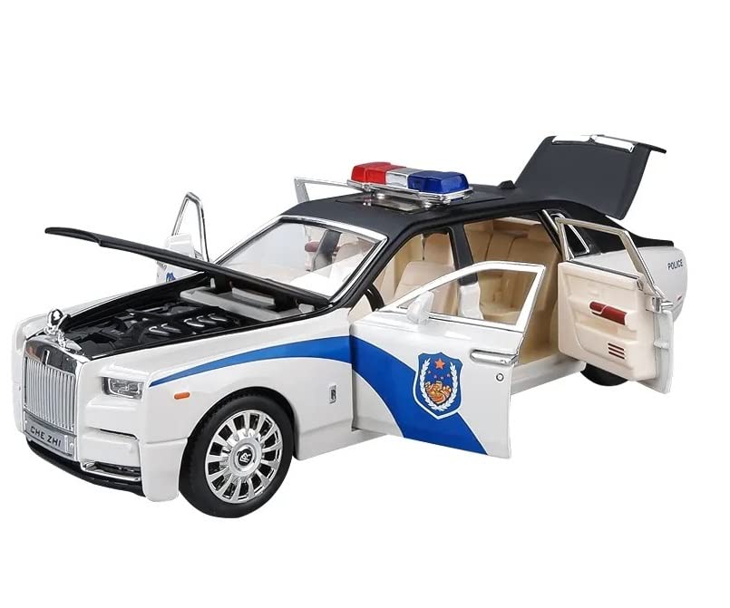 Rolls-royce Phantom Police 1:24 Diecast Scale Model Car