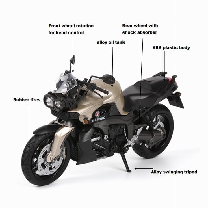 Bmw R1800c 1:24 Diecast Scale Model Car