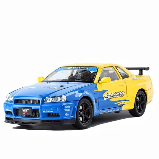 Nissan Skyline GTR R34 1:24 Diecast Scale Model Car