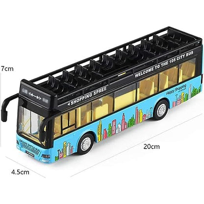 Double-Decker Sightseeing Bus Diecast Scale Model