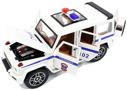 G Wagon Police Jeep 1:24 Diecast Scale Model Car
