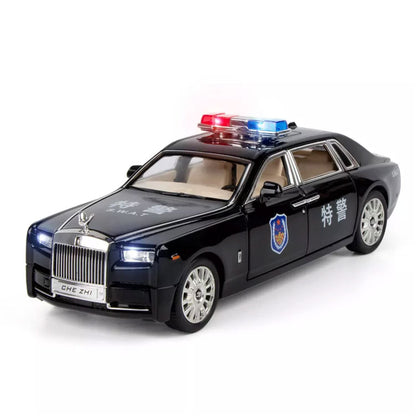 Rolls-royce Phantom Police 1:24 Diecast Scale Model Car
