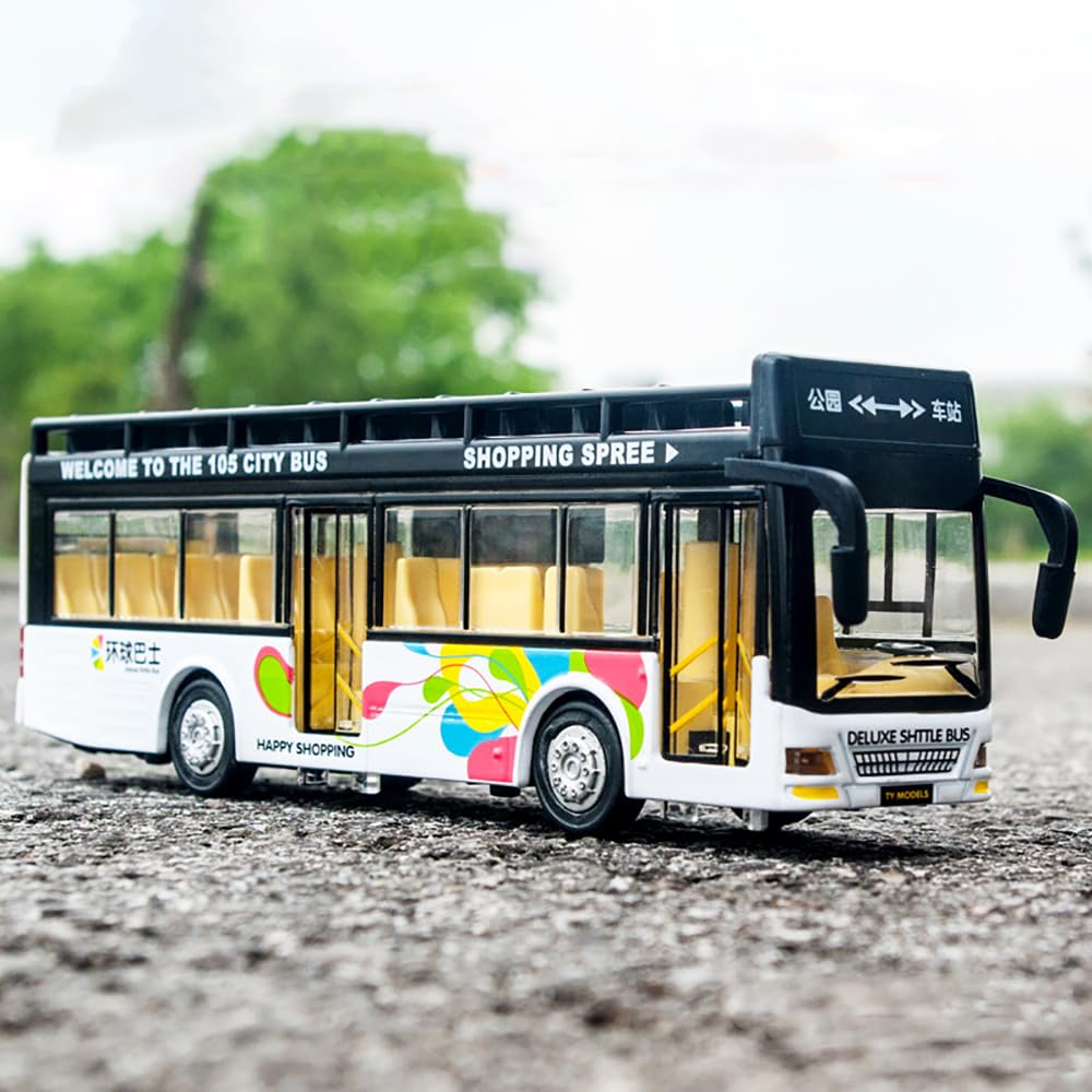 Double-Decker Sightseeing Bus Diecast Scale Model