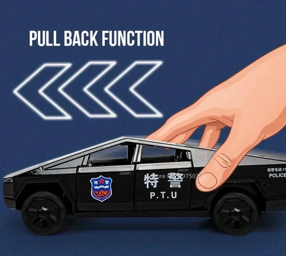 Tesla Cyber Police Truck 1:24 Diecast Scale Model Car