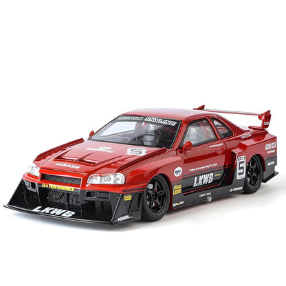 Nissan LBWK GTR R34 1:24 Diecast Scale Model Car
