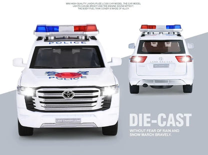 Toyota Land Cruiser LC300 Police Car 1:24 Diecast Scale Model Car