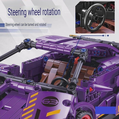 Pull Back Racing Car Building Block Set 1:18 diecast scale model