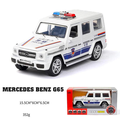 Mercedes Amg G65 Police 1:24 Diecast Scale Model Car
