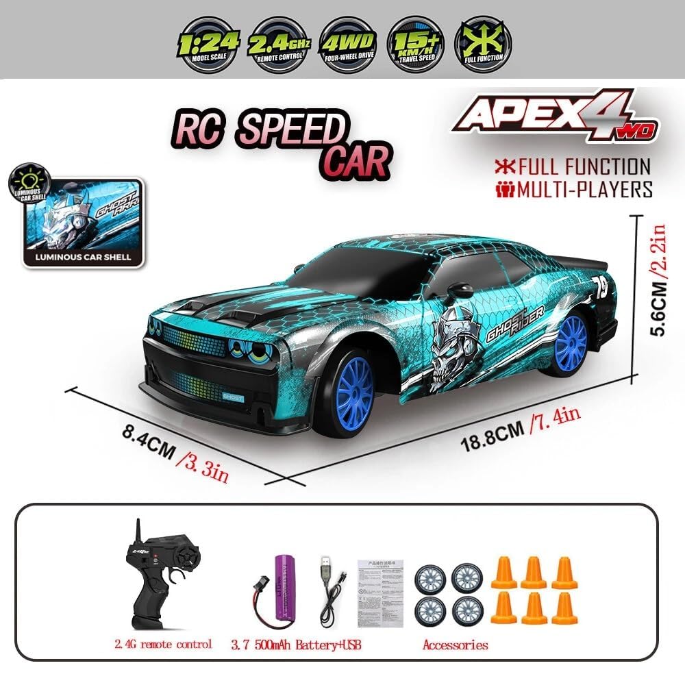 Ghost Ages 1:24 Scale Remote Control RC Drift Car