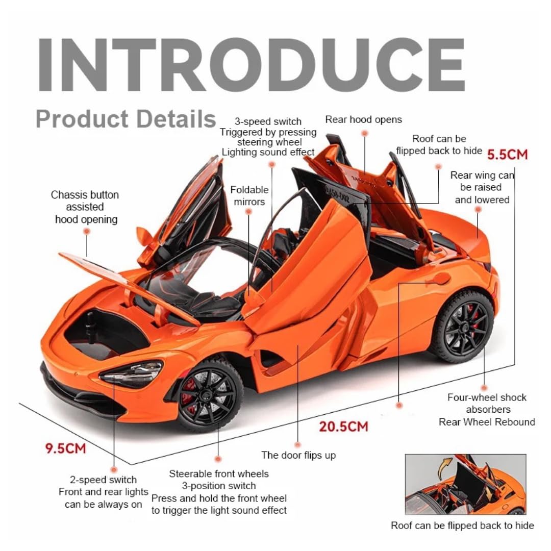 Mclaren 720s 1:24 Diecast Scale Model Car